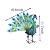 BAENRCY Small Peacock Statue Animal Sculpture Garden Decoration Metal Yard Art for Yard Outdoor Decoration (Green)