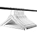 Modern Wood-Look Plastic Coat Hanger 20 Pack, Wood Imitation Plastic Suit Hanger with Non Slip Pants Bar, Splinter-Free, Notched Shoulder, Heavy Duty Hangers for Heavy Garments, Dress, Jackets, Jeans