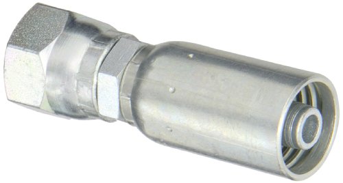 EATON Weatherhead Coll-O-Crimp 06U-608 Female Swivel Fitting, SAE 37 Degree, Low Carbon Steel, 3/8