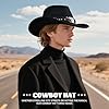 Willheoy Cowboy Hat for Women Western Hat for Men Cowboy Felt Hat Adjustable Outdoor with Shapeable Brim (UK, Numeric, 7, 7 1/4, Black 5#) #5