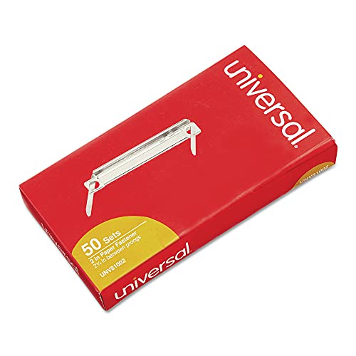 Universal 81002 Complete Two-Piece Paper File Fasteners, Two Inch Capacity (Box of 50)