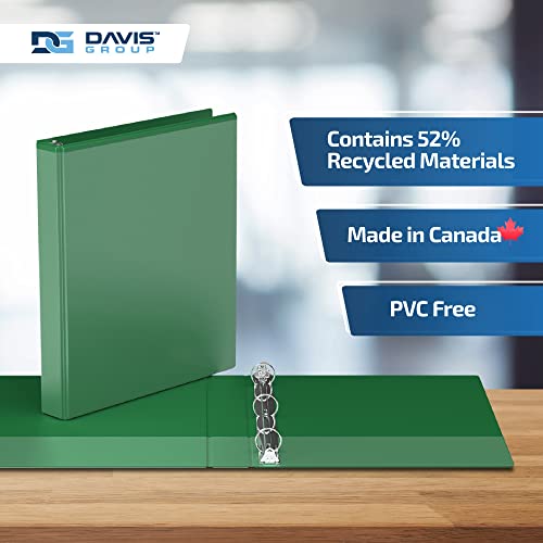 Image of Easyview 3-Ring Binder, Clear-View Cover, 1 inch Round Rings, Green, 6 Pack