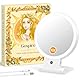 Gospire 7,5’’ Schminkspiegel mit Licht, 10-Fache/1-Fach Vergrößerungsspiegel, 3 Lichtfarben Verstellbarer Griff, 3 IN 1 Kosmetikspiegel mit Beleuchtung, Reise Wiederaufladbare Makeup Spiegel Frauen