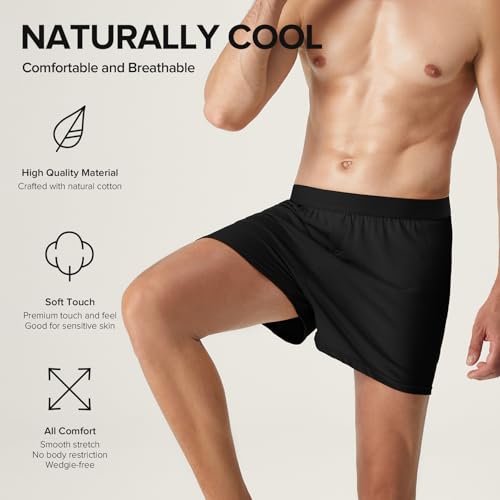 5Mayi Mens Boxers for Men Cotton Men's Underwear Boxer Shorts for Men Pack4