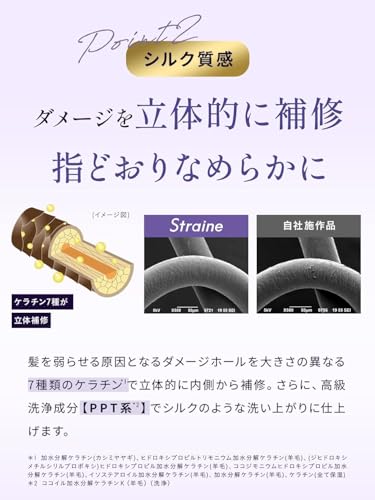 【山下智久 さん アンバサダー】Straine ストレイン シャンプー トリートメント セット オイルパウチ付き ホワイトブロッサムの香り ストレート うねり髪 アミノ酸 シャンプー