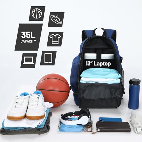 Mochila de baloncesto ideal para tus entrenamientos y partidos con compartimento separado 3