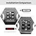 RT-TCZ Window Button Switch Trim Cover Aluminum Alloy Decoration Interior Accessories Compatible with Jeep Wrangler JK JKU 2012-2017,Black