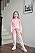 Arshiner Toddler Girl's 2 Piece Outfits Fashion Long Sleeve Sweatshirts and Sweatpants with Pockets Sweatsuit Pink 2-3Y