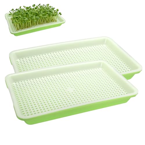 Kresse Anzuchtschalen Keimschalen für Sprossen Microgreens Anzuchtschale Keimschale Sprossenschale Microgreen Anzuchtset Kressesieb Starter Set Anzucht Sprouting Micro Greens Samen Keimsprossenbox