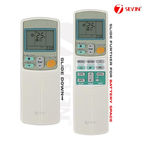 Image of 7SEVEN Compatible With Daikin AC Remote Control ARC433B47 ARC433A11 Model 92 Suitable for Split and Window 1 1.5 2 Ton Air Conditioner remote - Match Keys Exactly to Replicate Genuine Remote Function