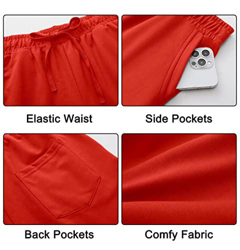 Image of Tandisk Women's 5 inch Casual Jersey Cotton Shorts Lounge Yoga Pajama Walking Shorts with Pockets Activewear