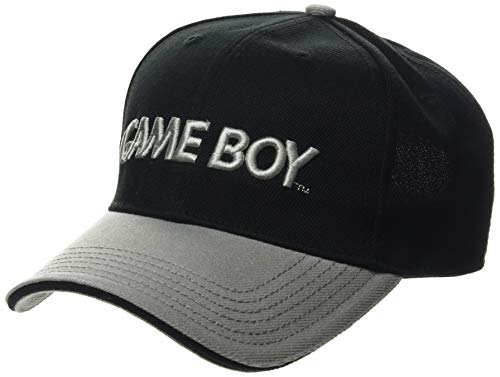 Bioworld EU Nintendo Gameboy Embroidered Logo Curved Bill Baseball Cap, Black (Ba067775ntn) Casquette, Grey (Grey Grey), Taille Unique Mixte