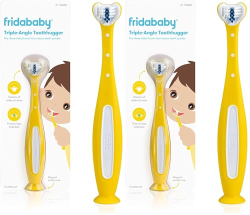 Image of Frida Baby Triple-Angle Toothhugger Training Toothbrush for Toddler Oral Care (Pack of 2)
