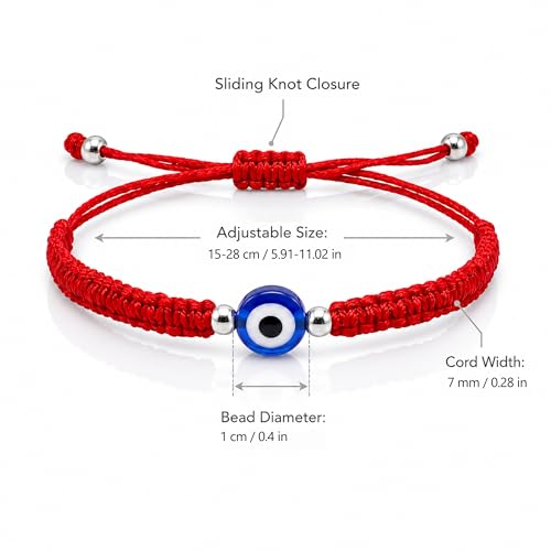 Image of Fesciory Evil Eye Bracelets for Women, Adjustable Amulet Red String Jewelry