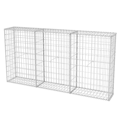 vidaXL Gabionenkorb Stahl verzinkt 200x30x100cm