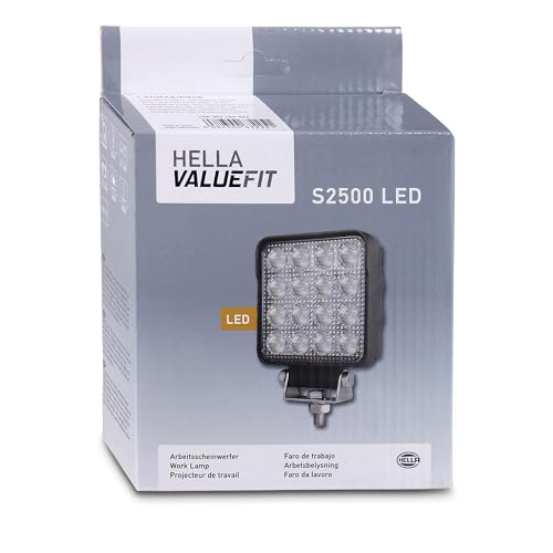 Hella 1GA 357 106-022 Arbeitsscheinwerfer - Hella ValueFit S2500 - LED - 12V/24V - 2500lm - Anbau/Bügelbefestigung - hängend/stehend - Nahfeldausleuchtung