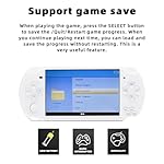 JXD Handheld Game Console 4.3 inch 8GB Built in 2000 Games for Multiple Simulators X6 Retro Video Game Console Mp3/4/Ebook TV Out Mini Hand Portable Game Player Device Holiday (White) - Image 3