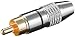 Produktbild 10 Stück Cinchstecker, schwarz, high quality, metallausführung, vergoldete Kontakte