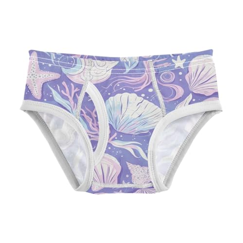 KLL Shells Ocean Waves Beach Starfish Toddler Boys Comfort Underwear Briefs Cute Children Panties
