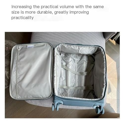 Suitcase Ultralight Oxford Cloth Suitcase Lightweight Large Capacity Suitcase Universal Wheel Waterproof Suitcase(Gray,24IN)3