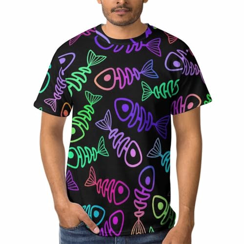 Tee Shirt Manches Courtes Anti-Déformation à Arête Colorée, le Tshirt Homme Col Rond Durable