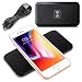Produktbild QI Kabellose Ladestation kompatibel mit Apple iPhone SE 2022 2020 Wireless Universal Charger Weiss Schwarz Induktives Schnellladegerät, Farbe:Schwarz