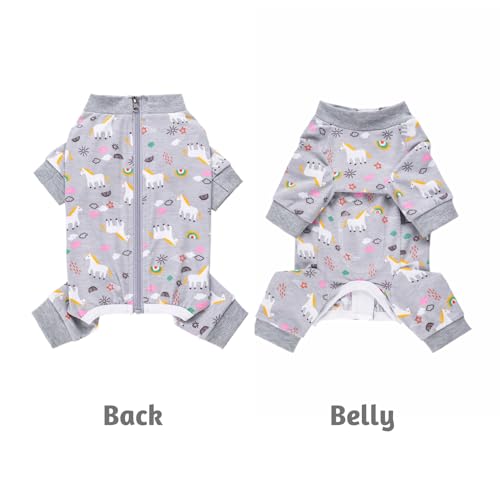 BT Bear Small Dog Clothes, Soft Cotton Puppy Pajamas PJS, Cute Dog Sleeping Clothes, Grey Horse M, Medium - Image 3