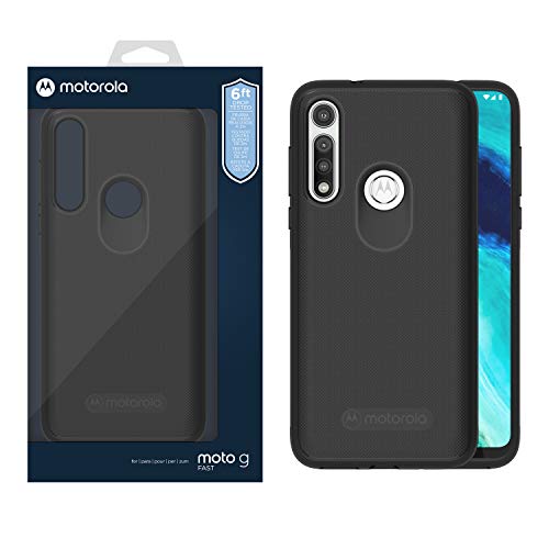 Motorola Essentials Moto G Fast (2020) Protective Case- Black - Precision fit Shock Absorbing Cases for Enhanced Phone Grip, Style, Drop Protection for Your Device