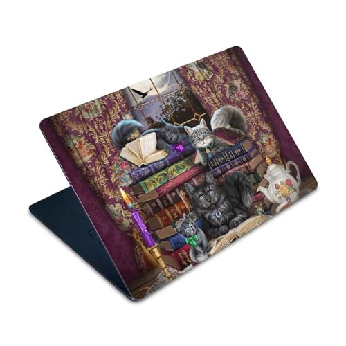 Autocollant MacBook Air 15 M2 peau en vinyle chats et livres