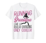 Running Runner Half Marathon Grandma Vintage Female Runner T-Shirt
