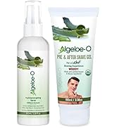 ALGELOE- O Pre &amp; After Shave Gel (Woody)- 100ML O Hydraenergizing Super Hydrating Mist Spray- 100...