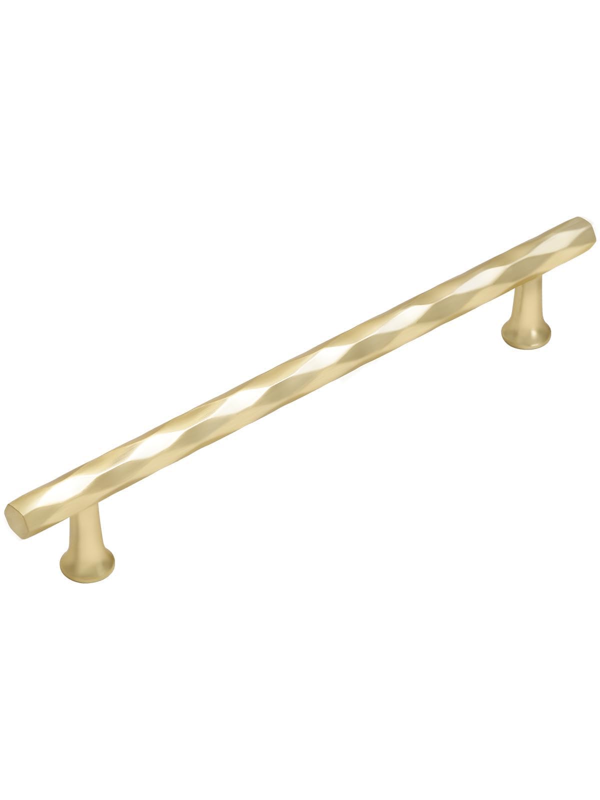 SORWDUERM Brushed Gold Cabinet Pulls 2 Pack 160mm Hole Center Kitchen Cupboard Handles Decorative Kitchen Drawer Dresser Cupboard Bathroom Vanity Cabinet Hardware Rhombus