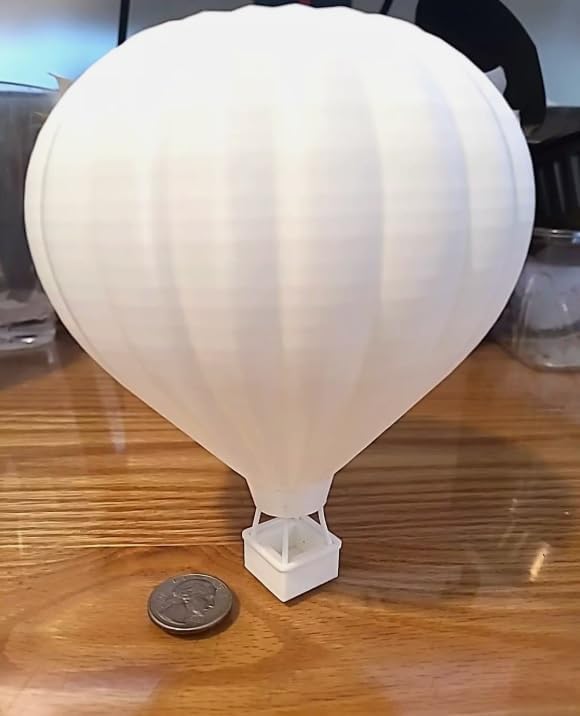 Hot Air Balloon Scale Model Choose Your Scale for Train or Diarama (O Scale 10 inches in Height)
