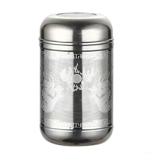Infusor de té de acero inoxidable para té de hojas, bola coladora de especias de malla fina con cadena extendida, reutilizable y apto para lavavajillas para té helado, sopa, H (B1-S)