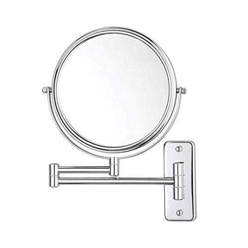 Espejo de Maquillaje de Pared de 8 Pulgadas Espejo de tocador Teles Espejo Plateado para baño
