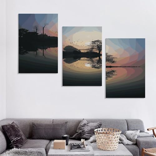 Toile murale guitare triptyque vertical salon chambre bureau