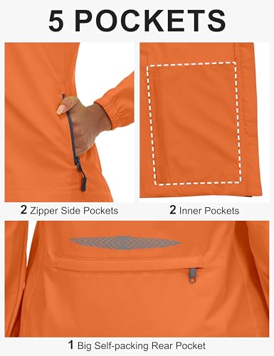 Image of Little Donkey Andy Women's UPF 50+ Cycling Jacket Windbreaker with Removable Sleeves