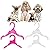 Symphonyw Pet Clothing Hanger, 10PCS Plastic Anti-skid Dog Puppy Cat Clothes Clothing Rack for Small Animals (WHITE, S)
