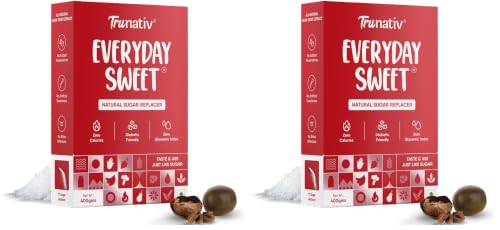 Image of Trunativ Everyday Sweet | Monkfruit Sweetener Powder Loose Sugar Like Sweetener | Zero-Calorie Sugar Substitute | 1:1 Sugar Replacer for Cooking & Baking | Keto & Diabetic Friendly | 400g (Pack of 2)
