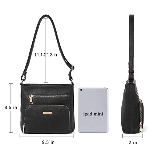 CLUCI Women Multi Pockets Crossbody Purse Bundles with Small Wallet for Women4