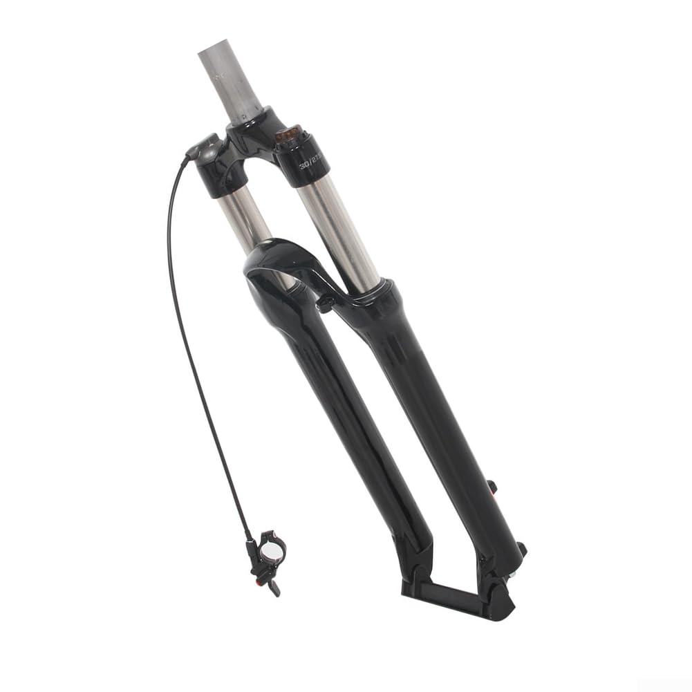 Vootnifig Mountain Bike Hydraulic Front Fork for Off-Road Cycling, Aluminum Alloy with Shoulder Control, Blue(26 inches Light red)