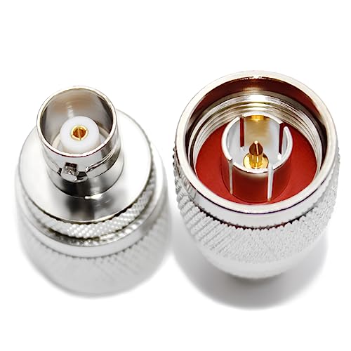 UU TOJOIN 2PCS N Type Male to BNC Type Female RF Coaxial Adapter Connector 4GHz 50 Ohm for RF Cable Coupler Antenna
