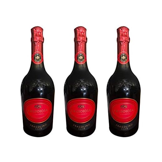 LA GIOIOSA FRAGOLINO ESPUMOSO TINTO VENETO IGT / 3 BOTELLAS