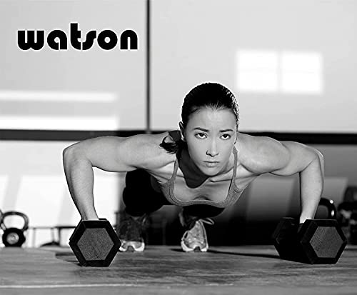 Image of Watson Solid Steel Rubber Coated Hex Dumbbell Set, 22.5 Kg Single Piece Home Gym Dumbbell Weight Set For Men & Women, Home Gym Equipment (Pack of 1)