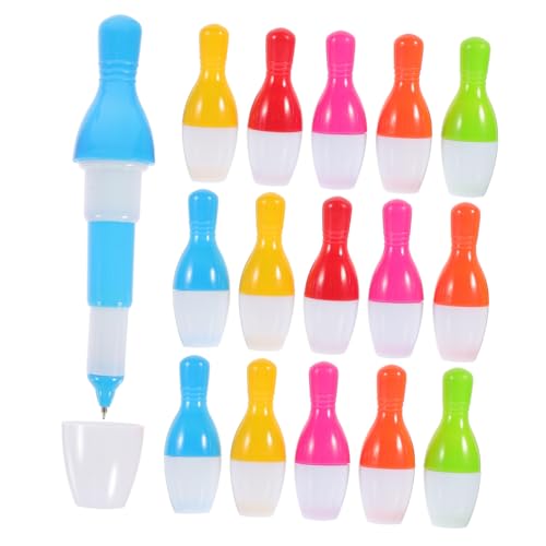 15 Bolígrafos creativos de bolos en colores mixtos, el regalo ideal para papelería escolar