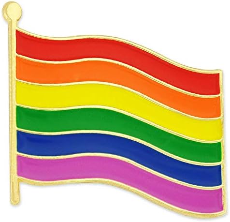 PinMart Gay Pride Rainbow Flag LGBTQ Magnetic Enamel Pin - No-Poke Magnet Back LGBT Flag Jewelry Accessory for Jackets Denim Leather Bags Hats Pride Month Gift - 5 Pack image 4