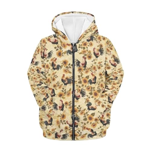 Sweat à capuche zippé filles idéal pour l'école et les sorties nature S