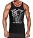 Neverless® Herren Tank-Top Bedruckt Valhalla Wikinger Odin Wotan Axt Print Muskelshirt Muscle Shirt schwarz 3XL