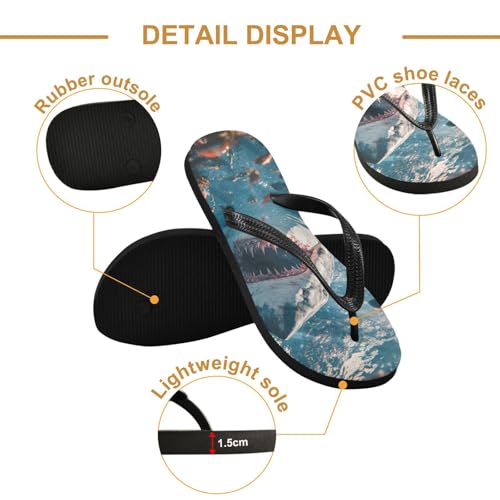 Greatwhiteshark Seaweeds Fishes Flip Flops for Beach Thong Sandals Anti-slip Lightweight Beach Shoes for Travel Summer Outdoor3
