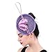 JJZXD Bandeau de cheveux Purple Light Purple Bandeaux Femmes Femmes Tissu Fleur Bridal Fantaisie Chapeau de mariage Elegant Dames Coiffe (Color : Lavender, Size : 18cm)